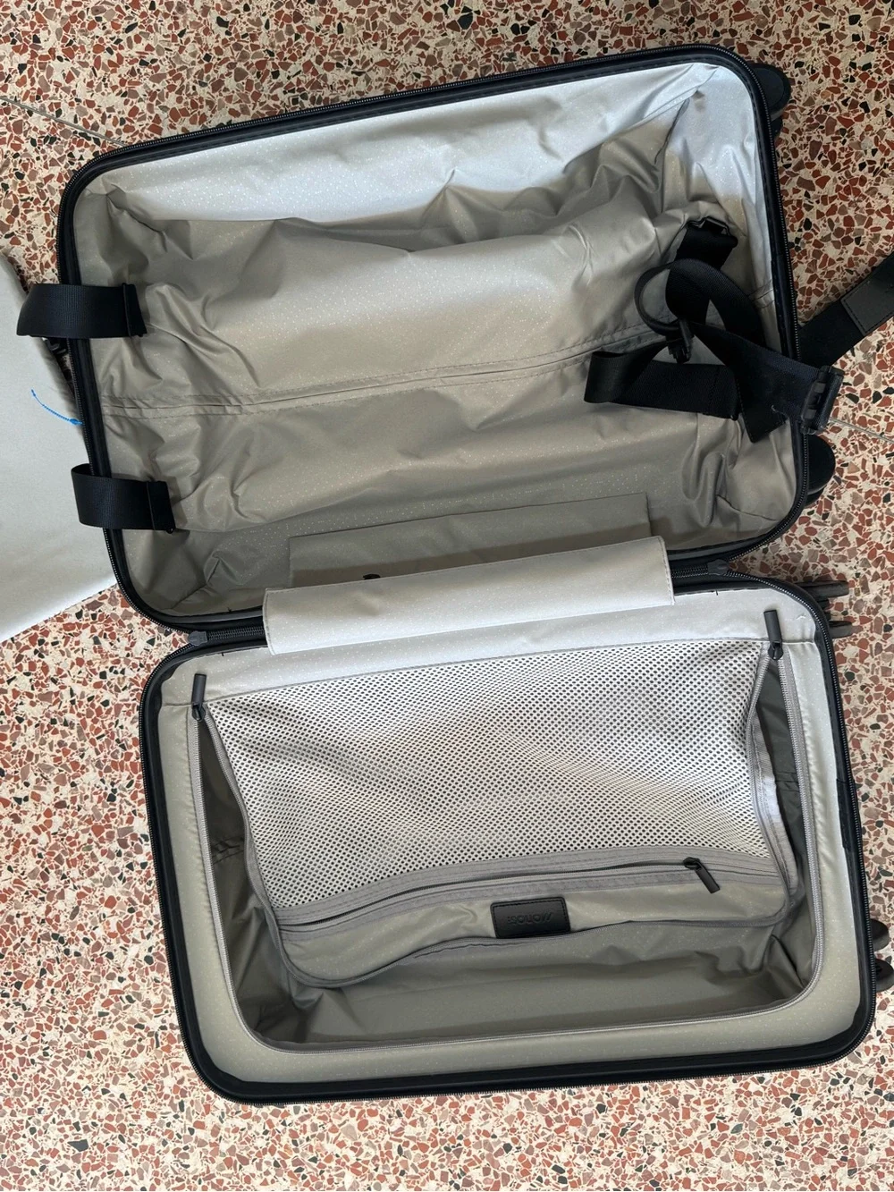 MONOS Black Carry-On Hard Shell Suitcase with Telescoping Handle